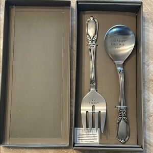 Shirleah Silver Salad/Serving Set